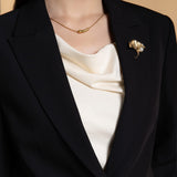 Poly Rayon Twill Easy Fit Suit Blazer with Detachable Brooch