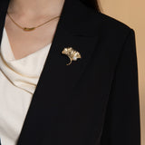 Poly Rayon Twill Easy Fit Suit Blazer with Detachable Brooch