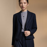 Poly Rayon Stripe Relax Fit Suit Blazer
