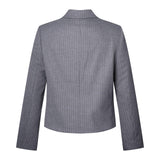 Poly Rayon Stripe Relax Fit Suit Blazer