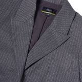 Poly Rayon Stripe Relax Fit Suit Blazer