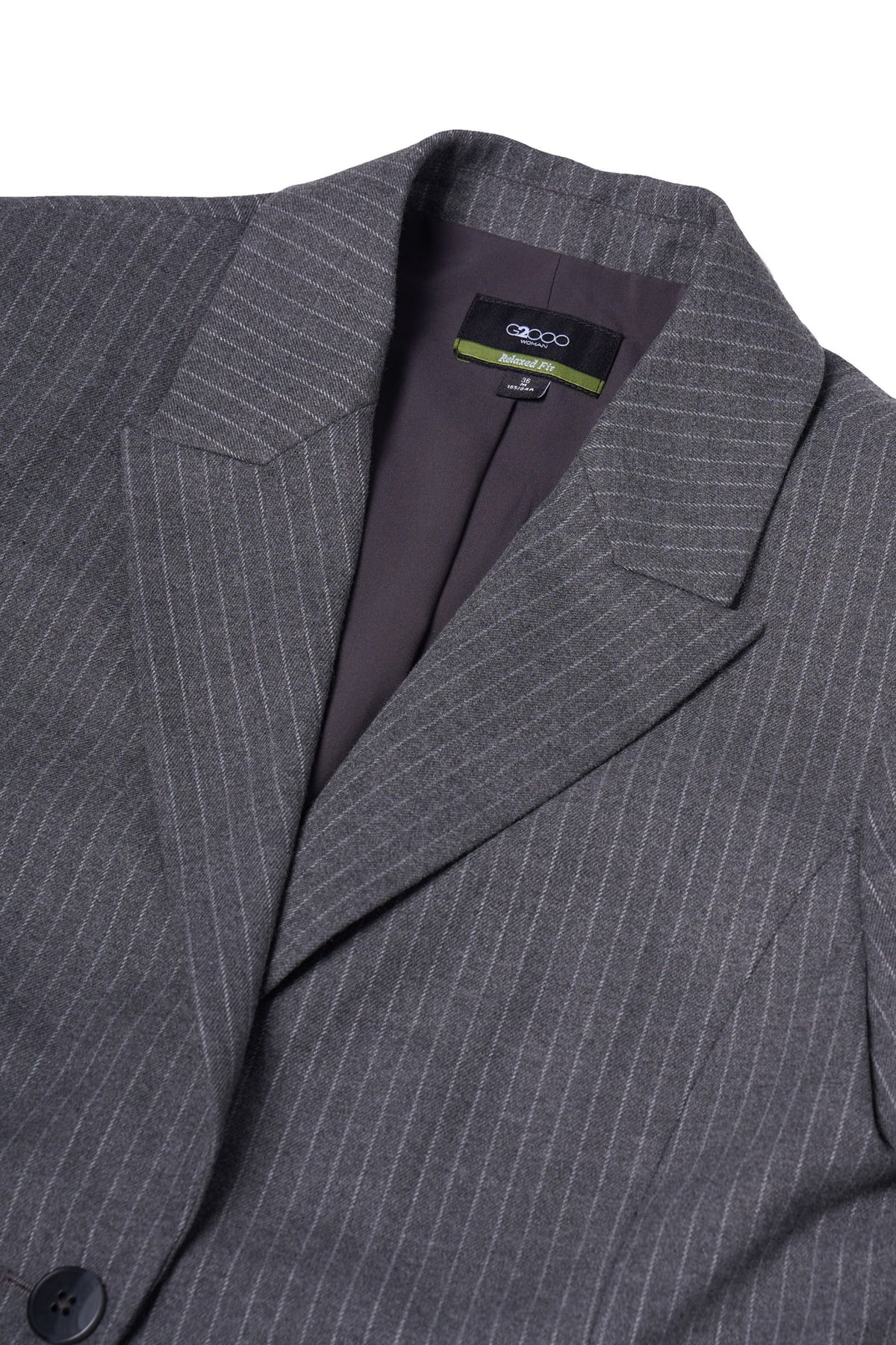 Poly Rayon Stripe Relax Fit Suit Blazer