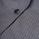 Poly Rayon Stripe Relax Fit Suit Blazer