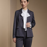 Poly Rayon Pique Slim Fit Casual Blazer