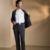 Poly Rayon Pique Slim Fit Casual Blazer
