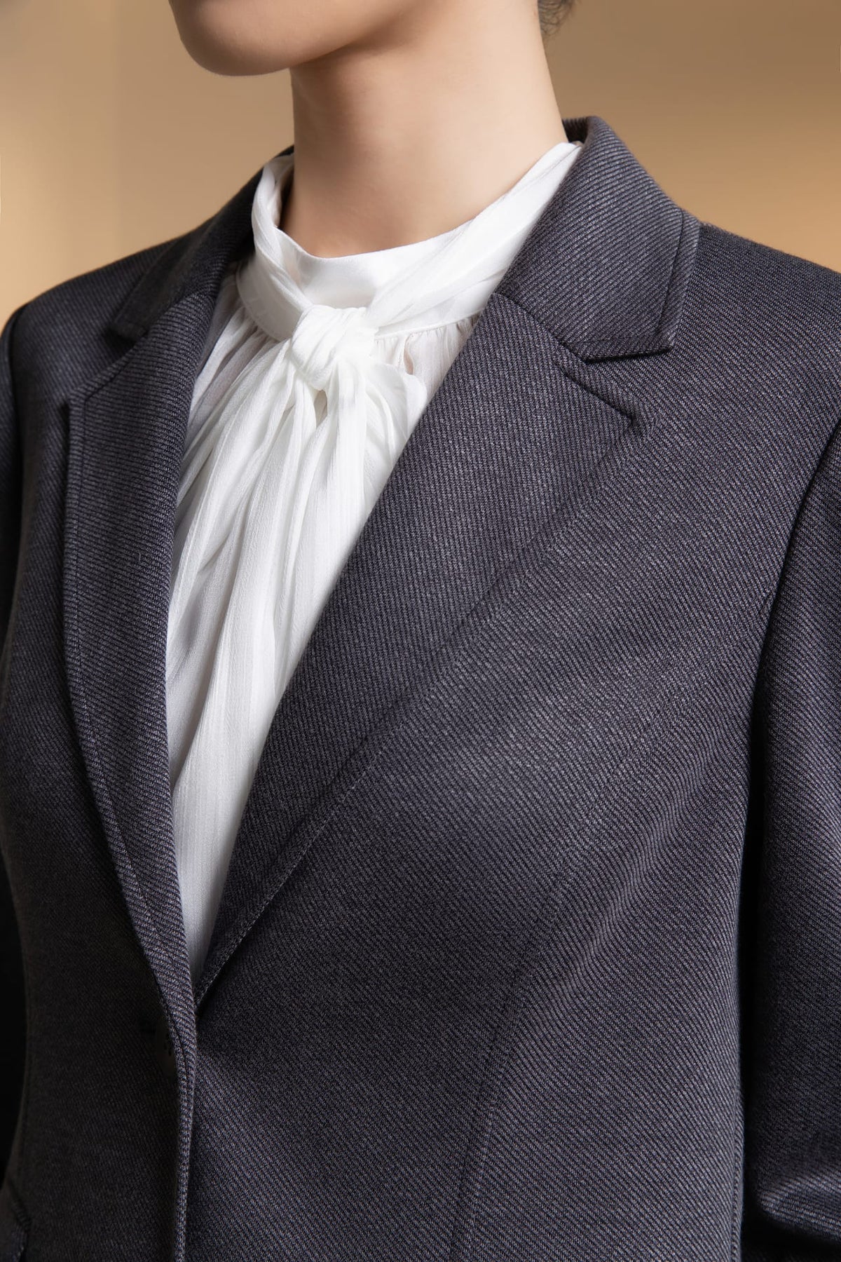 Poly Rayon Pique Slim Fit Casual Blazer