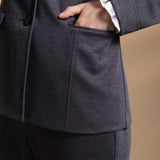 Poly Rayon Pique Slim Fit Casual Blazer
