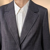 Wool Blend 2-Tone Comfort Fit Suit Blazer