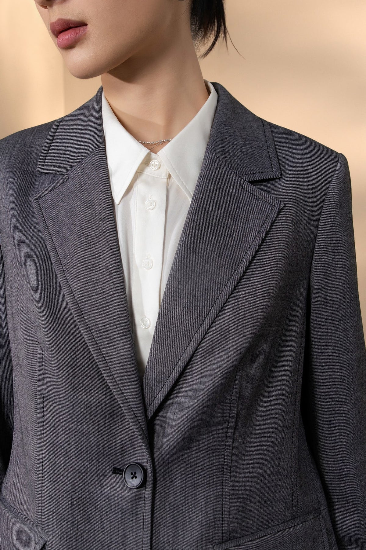 Wool Blend 2-Tone Comfort Fit Suit Blazer
