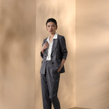 Wool Blend 2-Tone Comfort Fit Suit Blazer