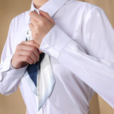 Modal Blend Dobby Stripe Comfort Fit Long Sleeve Shirt with Scarf
