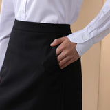 Easy Ironing Quick Dry Wicking Twill Slim Fit Long Sleeve Shirt with Detachable Tie