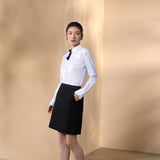 Easy Ironing Quick Dry Wicking Twill Slim Fit Long Sleeve Shirt with Detachable Tie