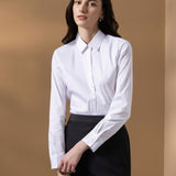 Easy Ironing Cotton Nylon Fine Twill Slim Fit Long Sleeve Shirt