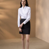 Easy Ironing Cotton Nylon Fine Twill Slim Fit Long Sleeve Shirt