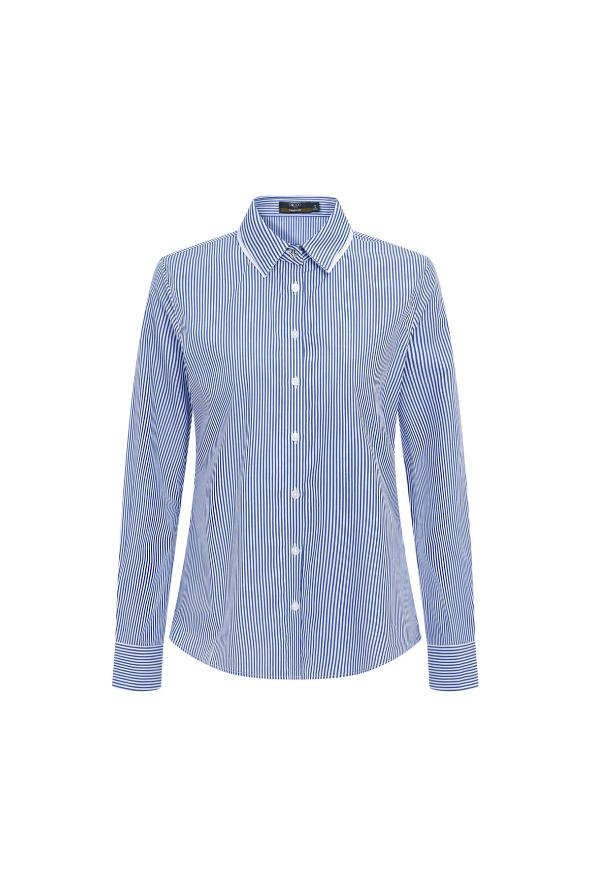 Pure Cotton Stripe Comfort Fit Long Sleeve Shirt