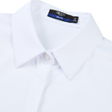 Easy Ironing Opaque UV Protection Fine Twill Slim Fit Long Sleeve Shirt with Detachable Bow Tie