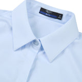 Easy Ironing Opaque UV Protection Fine Twill Slim Fit Long Sleeve Shirt with Detachable Bow Tie