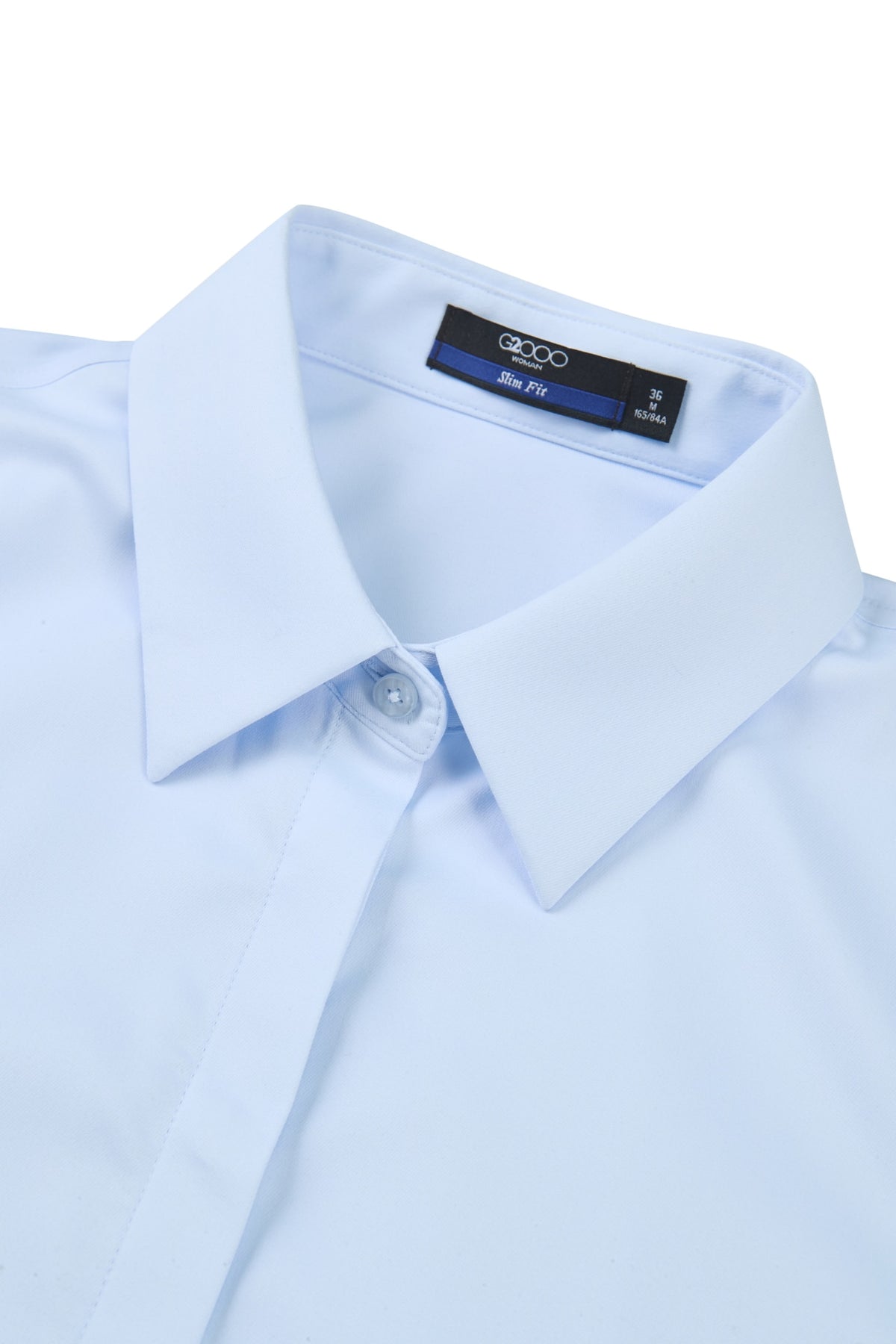 G2000 - Shirts - Easy Ironing Opaque UV Protection Fine Twill Slim Fit Long Sleeve Shirt with Detachable Bow Tie