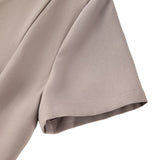 Poly Cavalry Twill Fit & Flare V-Neck Dress with Belt