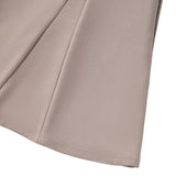 Poly Cavalry Twill Fit & Flare V-Neck Dress with Belt