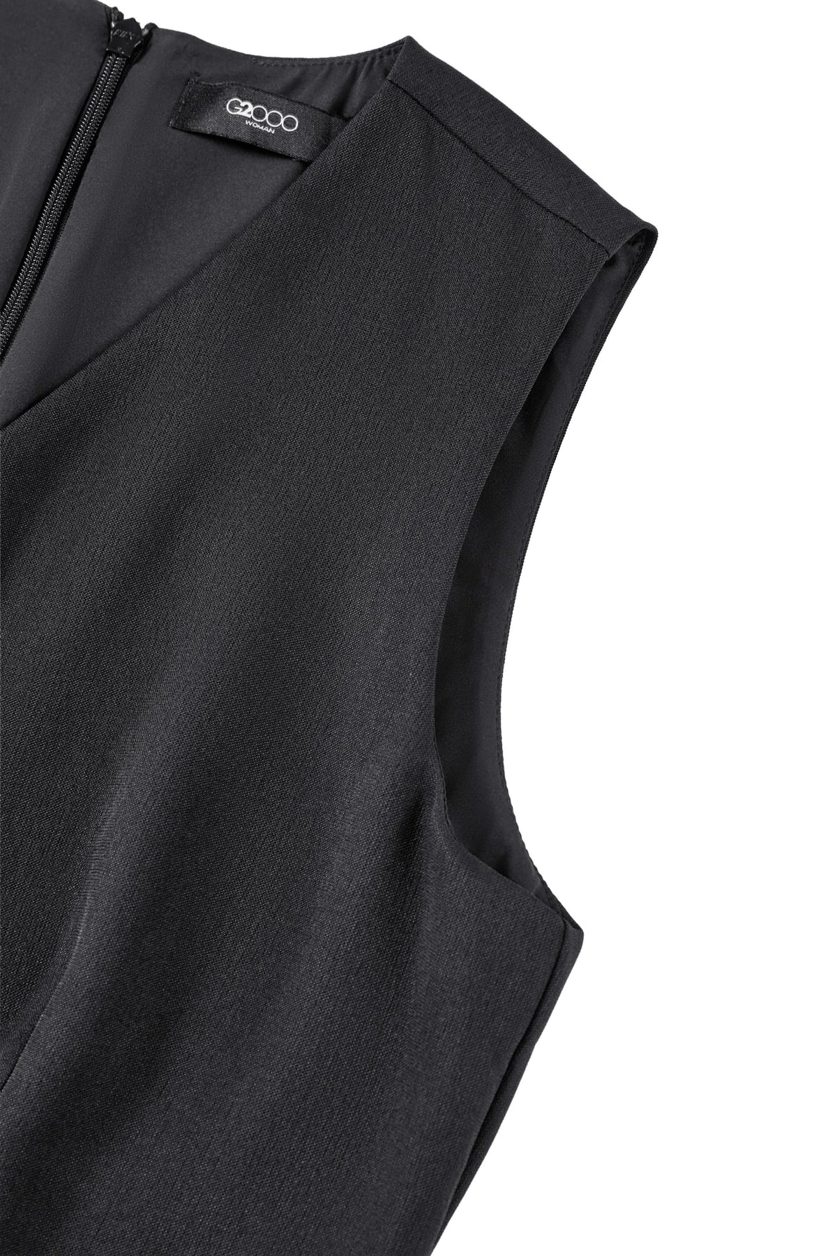 Poly Ottoman Wrap Front A-Shape V-Neck Dress