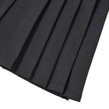 Poly Ottoman Wrap Front A-Shape V-Neck Dress