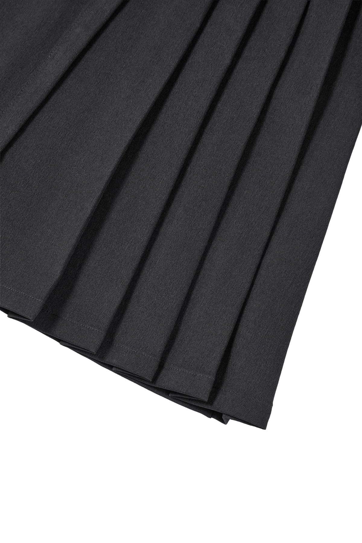 Poly Ottoman Wrap Front A-Shape V-Neck Dress