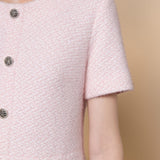 Poly Nylon Sweater Knit Fit & Flare Round Neck Dress
