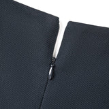 Poly Cavalry Twill Warp Front Comfort Fitted V-Neck Dress