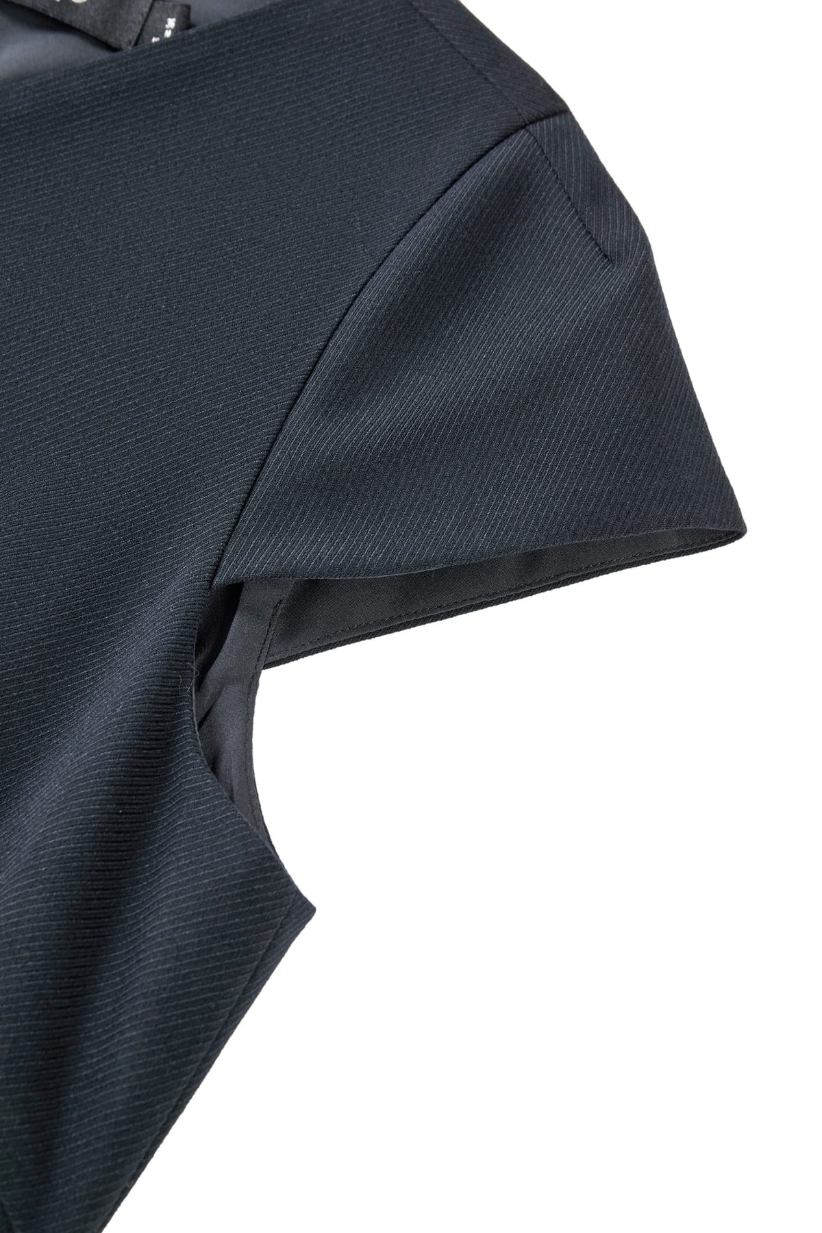 Poly Cavalry Twill Warp Front Comfort Fitted V-Neck Dress