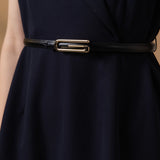 Poly Rayon Twill Fit & Flare Lapel Collar Dress with Belt