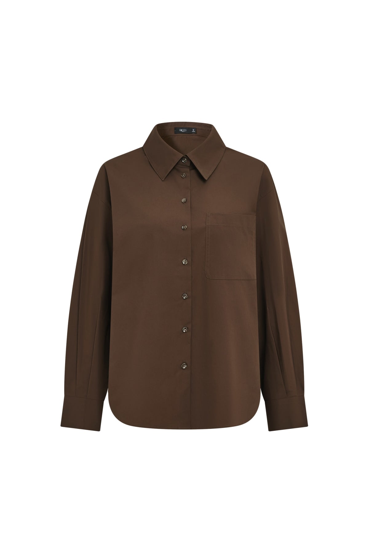 G2000 - Shirts - Cotton Poplin Relax Fit Casual Shirt - Relaxed - Chocolate