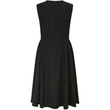 Poly Blend Double Weave Fit & Flare Round Neck Dress
