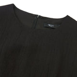 Poly Blend Double Weave Fit & Flare Round Neck Dress