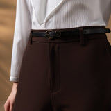 Poly Crepe Relax Fit Stand Collar Blouse