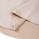 Poly Crepe Relax Fit Stand Collar Blouse
