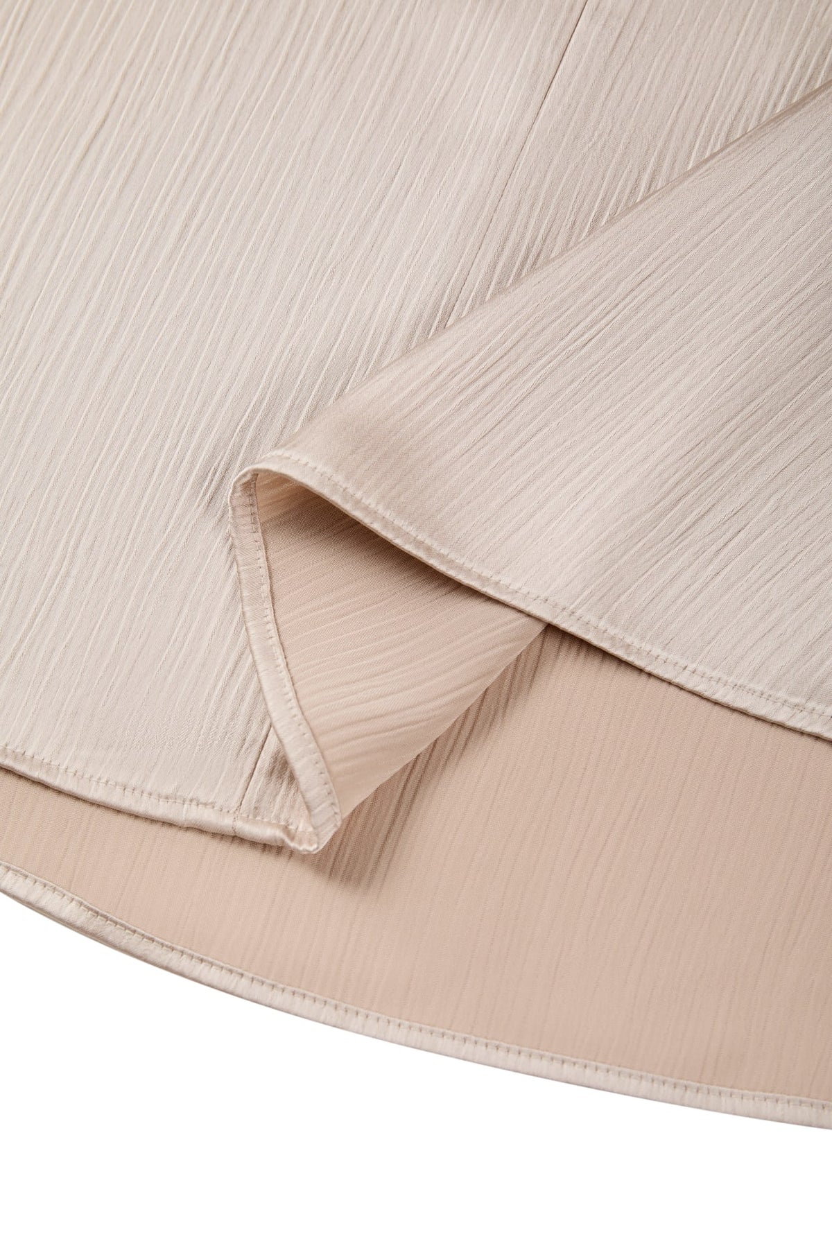 Poly Crepe Relax Fit Stand Collar Blouse