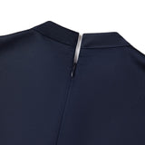 Poly Satin Regular Fit Stand Collar Blouse