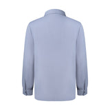 Poly Crepe Crinkle Regular Fit Shirt Collar Blouse