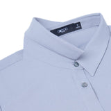 Poly Crepe Crinkle Regular Fit Shirt Collar Blouse