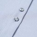Poly Crepe Crinkle Regular Fit Shirt Collar Blouse