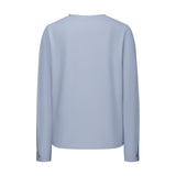Poly Crepe Crinkle Regular Fit Asymmetrical Collar Blouse