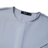 Poly Crepe Crinkle Regular Fit Asymmetrical Collar Blouse