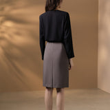 Poly Crepe Crinkle Regular Fit Asymmetrical Collar Blouse