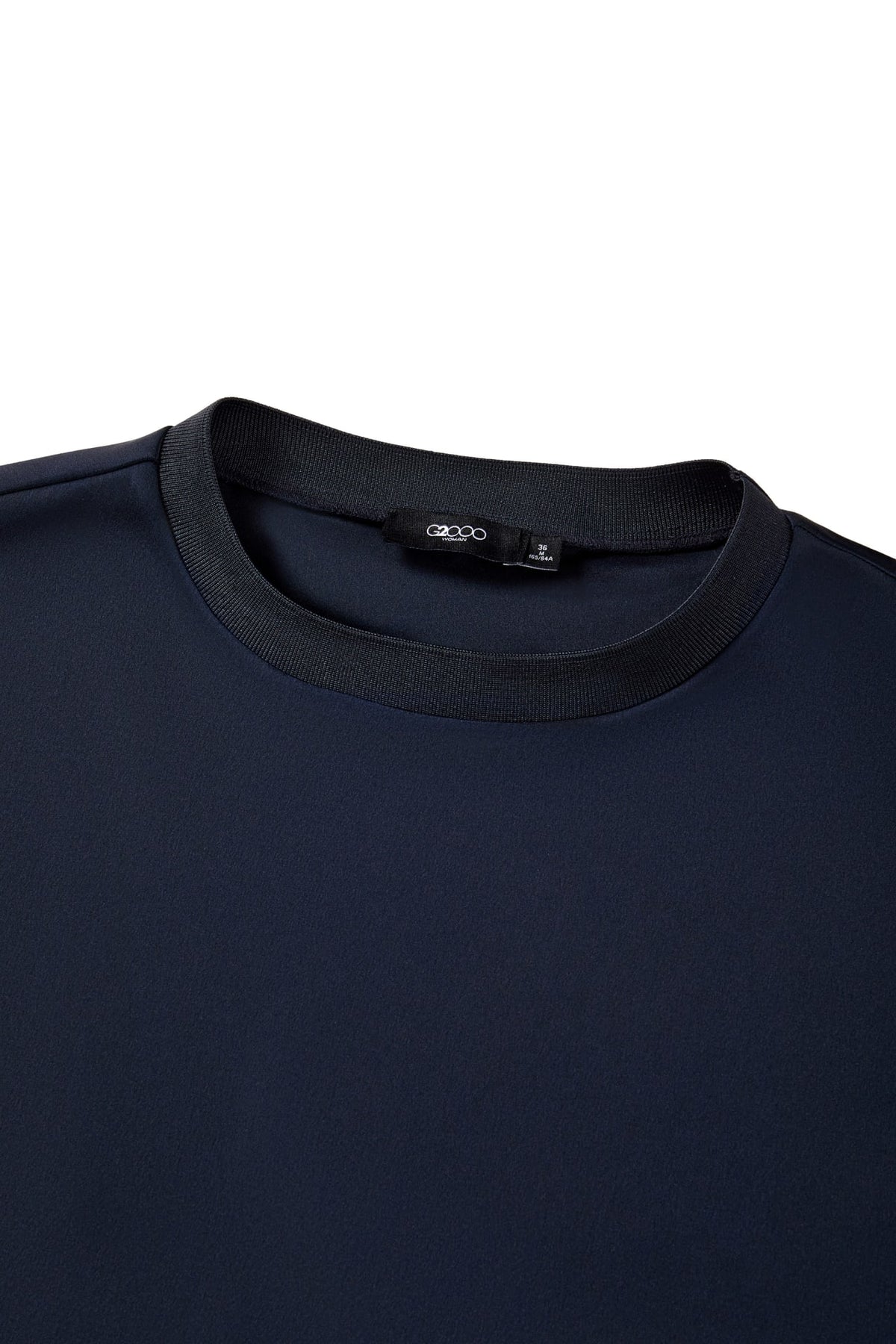 Poly Satin Regular Fit Round Neck Short Sleeve Blouse