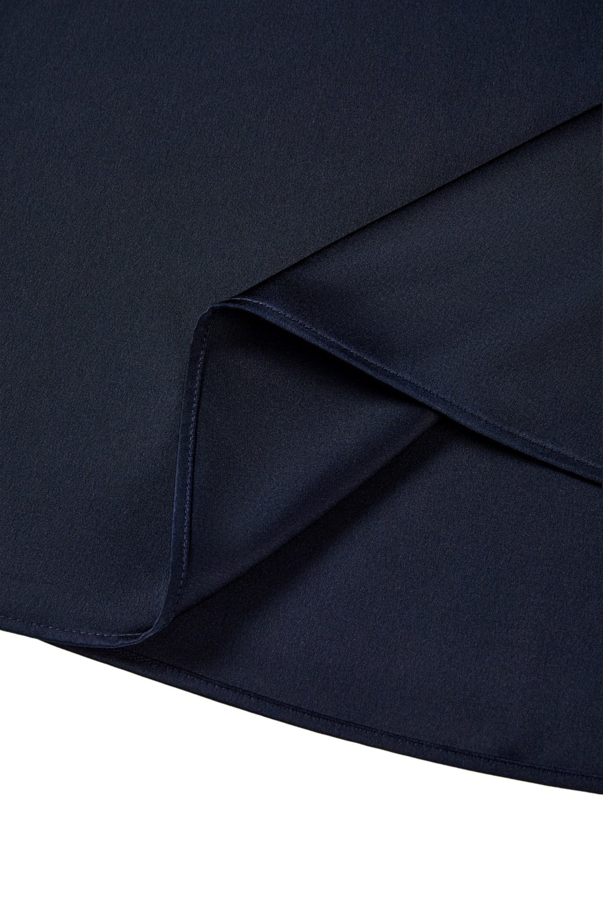 Poly Satin Regular Fit Round Neck Short Sleeve Blouse