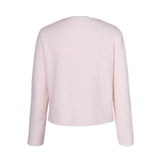 Poly Nylon Sweater Knit Relax Fit Round Neck Top