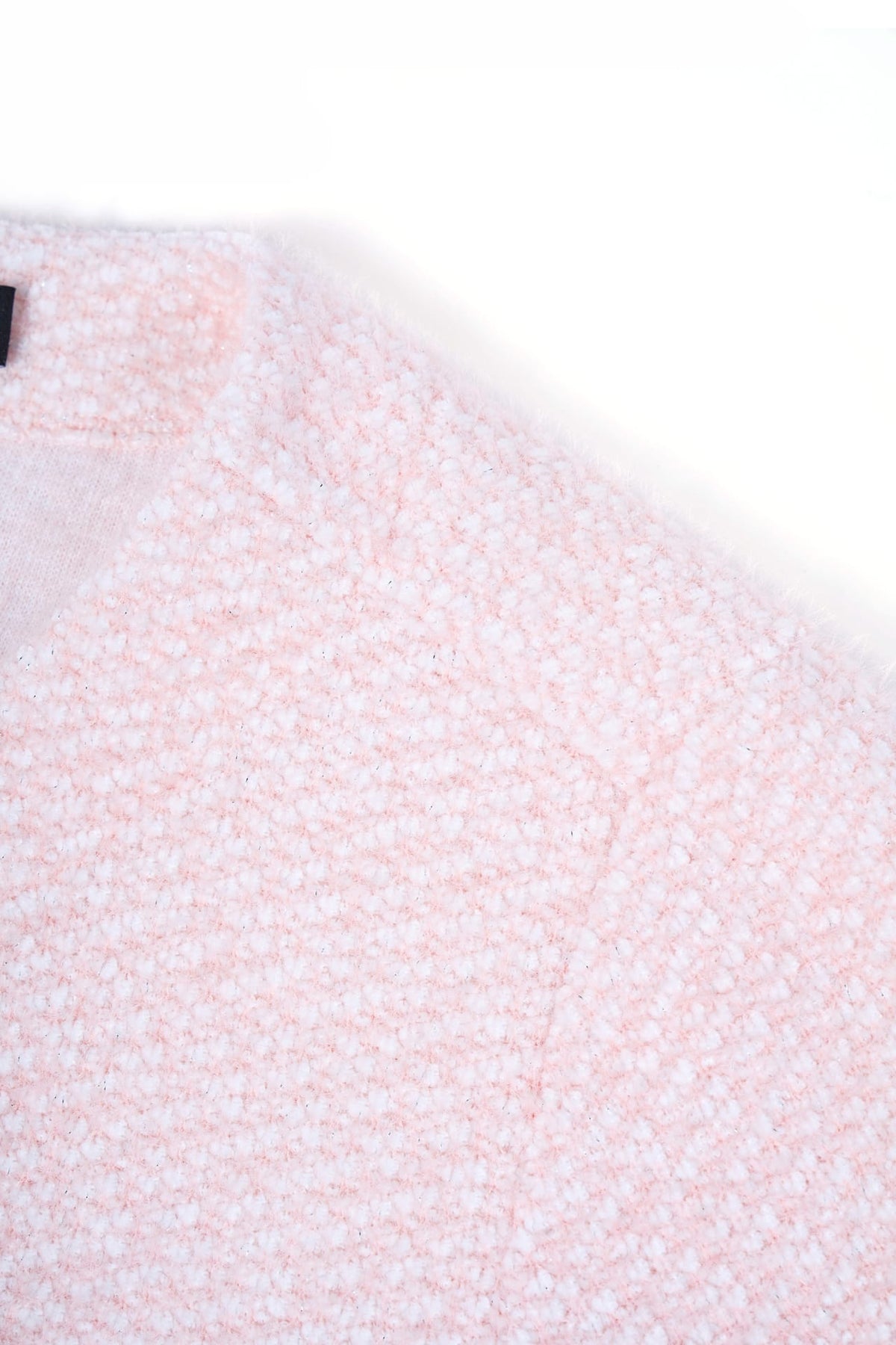 Poly Nylon Sweater Knit Relax Fit Round Neck Top