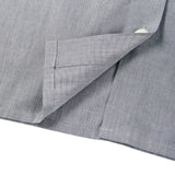 Cotton Chambray Relax Fit Shirt Collar Short Sleeve Blouse